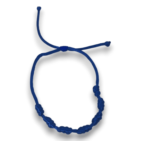 7 Knots Blue Rope Bracelet - HOSTENATURA Intelligence, Nobility and Tranquility