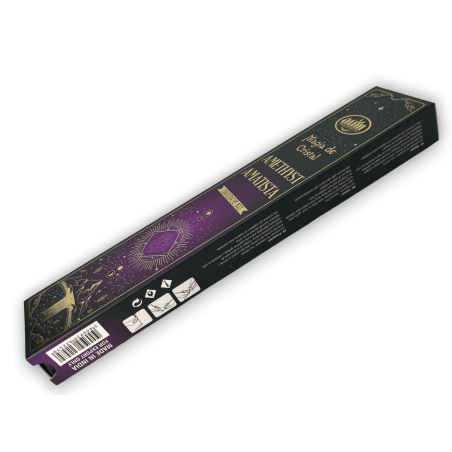 Incienso Amatista Magia de Cristal Aum Fragrances - Incienso con cajita de cristales de Amatista  - 20gr.
