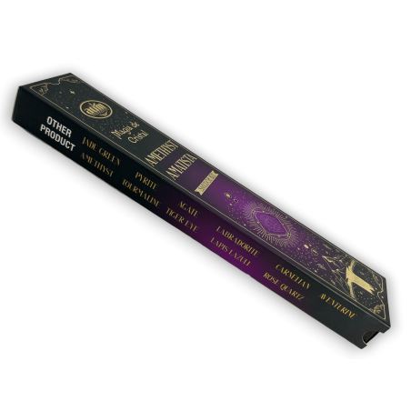 Encens Amatista Màgia de Cristall Aum Fragrances - Encens amb capseta de vidres d'Amatista - 20gr.