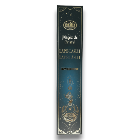 Incienso Lapislázuli Magia de Cristal Aum Fragrances - Incienso con cajita de cristales de Lapislázuli  - 20gr.