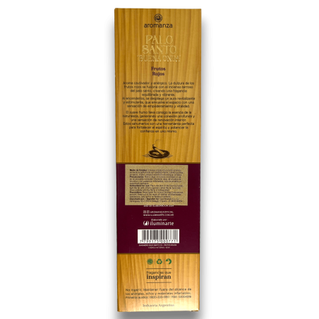 Incenso Buena Onda Palo Santo com Frutas Vermelhas Incensos AROMANZA Argentina - Empoderamento - 8 palitos grossos