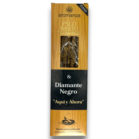Incenso Buena Onda Palo Santo com Incenso de Diamante Negro Aromanza Argentina Aqui e Agora - 8 palitos grossos