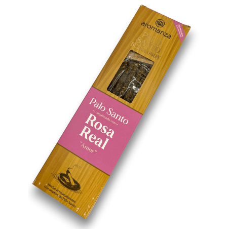 Buena Onda Kadzidło Palo Santo z prawdziwą różą Love Incense Aromanza - 8 grubych pałeczek - Iluminarte Argentina