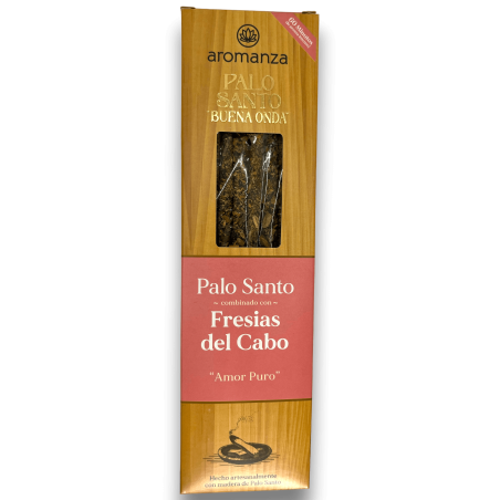Good Wave Palo Santo Räucherstäbchen mit Freesias del Cabo Pure Love Räucherstäbchen Aromanza - 8 Stäbchen - Iluminarte Argentin