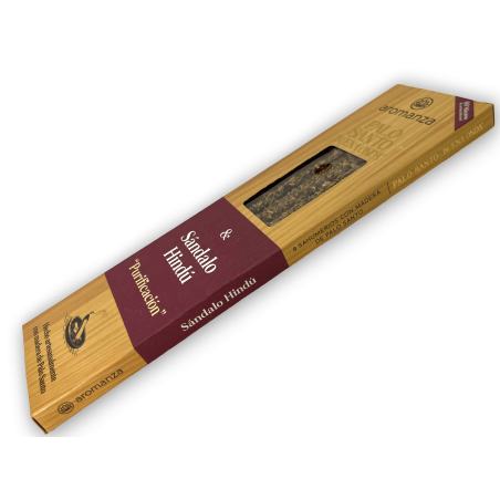 Incenso Good Wave Palo Santo con Incenso Purificante al Legno di Sandalo Indù Aromanza - 8 bastoncini - Iluminarte Argentina