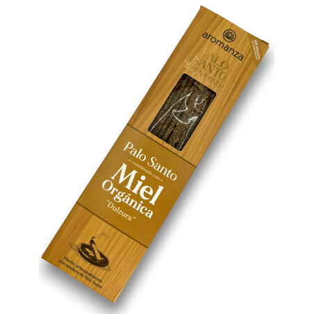 Good Wave Palo Santo Räucherstäbchen mit Bio-Honigsüße Räucherstäbchen Aromanza - 8 Stäbchen - Iluminarte Argentina