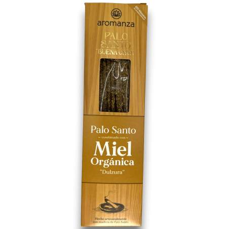 Good Wave Palo Santo Wierook met biologische honingzoetheid Aromanza wierook - 8 stokjes - Iluminarte Argentina