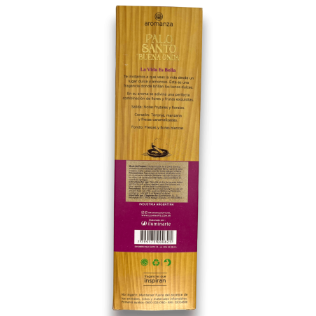 Tamaie Good Wave Palo Santo cu Viata este frumoasa Tamaie Aromanza Optimism - 8 betisoare - Iluminarte Argentina