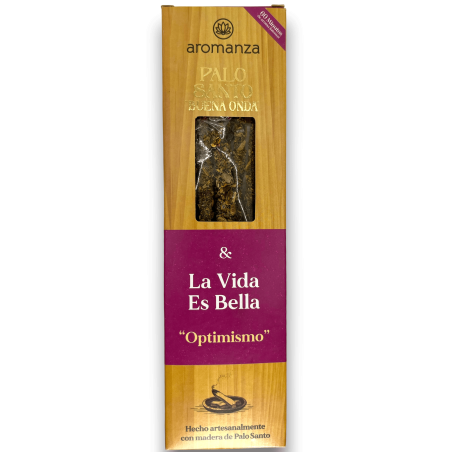 Good Wave Palo Santo Incense with Life is Beautiful Optimism Incense Aromanza - 8 sticks - Iluminarte Argentina