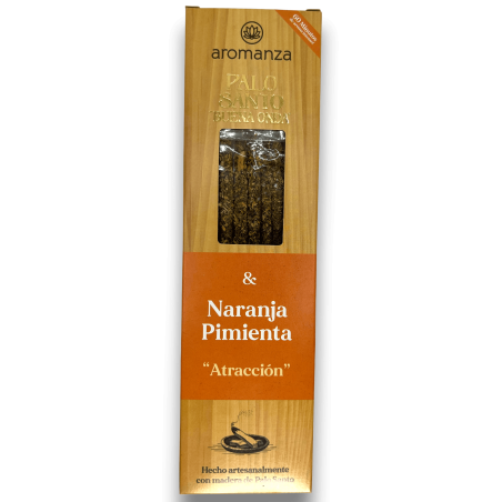 Buena Onda Wierook Palo Santo met Oranje Peper Attractiewierook Aromanza - 8 stokjes - Iluminarte Argentina
