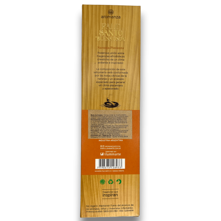 Incienso Buena Onda Palo Santo con Naranja Pimienta Atracción Inciensos Aromanza - 8 varillas - Iluminarte Argentina