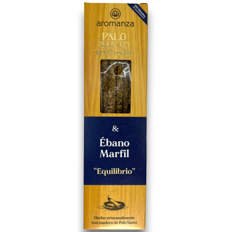 Buena Onda Incenso Palo Santo com Ivory Ebony Balance Aromanza Incenses - 8 sticks - Iluminarte Argentina