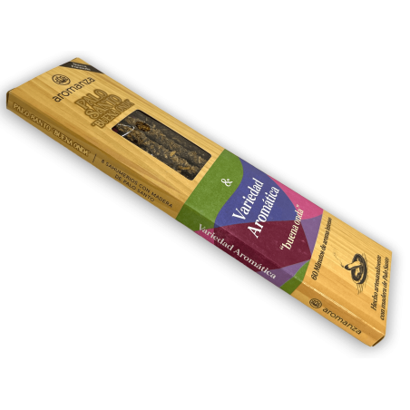 Incienso Buena Onda Palo Santo Variedad Aromática Mix Inciensos Aromanza - 8 varillas - Iluminarte Argentina