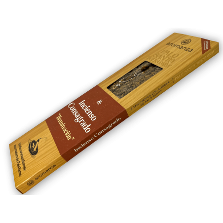 Good Wave Palo Santo Incense with Consecrated Incense Lighting Incense Aromanza - 8 sticks - Iluminarte Argentina