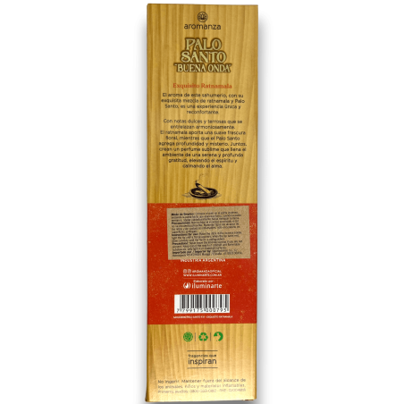 Kadzidło Good Wave Palo Santo z wykwintnymi kadzidłami Aromanza Ratnamala Gratitude - 8 sztyftów - Iluminarte Argentina
