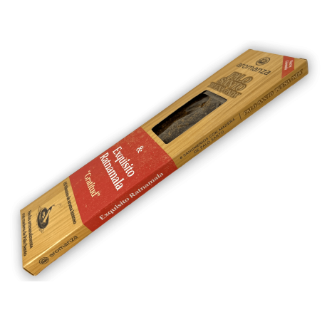 Tămâie Good Wave Palo Santo cu tămâie rafinată Ratnamala Gratitude Aromanza - 8 bețe - Iluminarte Argentina
