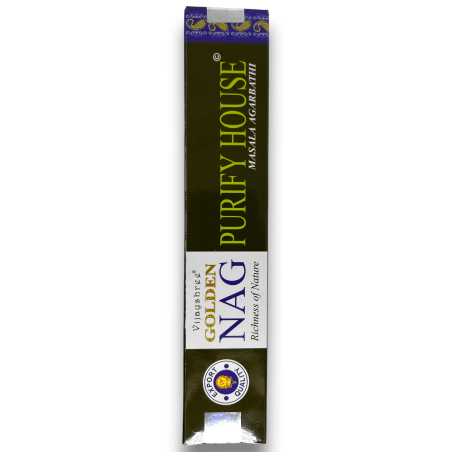 Purify House Incenso GOLDEN NAG Fragrância Purify House Vijayshree - 1 Caixa de 15gr.