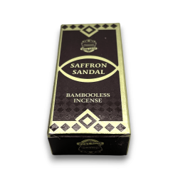 Weihrauch Dhoop Sandelholz Safran ANAND Bambuslos Weihrauch Safran Sandale - 1 Packung mit 15 Riegeln