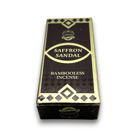 Weihrauch Dhoop Sandelholz Safran ANAND Bambuslos Weihrauch Safran Sandale - 1 Packung mit 15 Riegeln