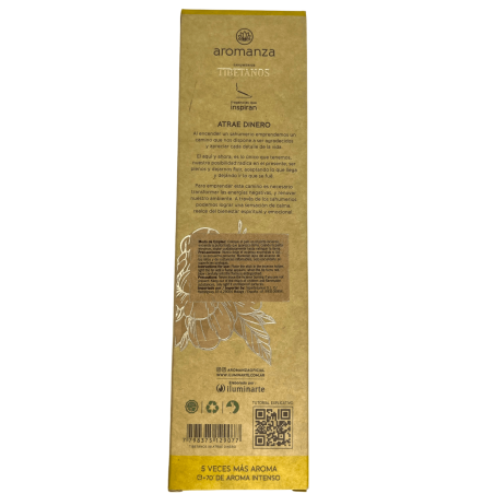 Tibetan Incense Attracts Money Abundance Incense Aromanza Argentina - Artisanal Incense 8 Extra Thick Sticks