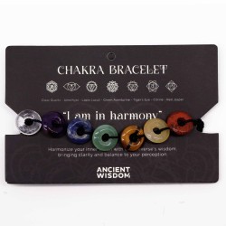 Pulsera de Chakras Piedras Mini Circulos -...