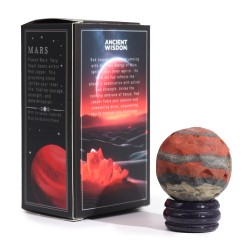 Czerwony Jaspis Planeta Mars na złotym kamieniu...