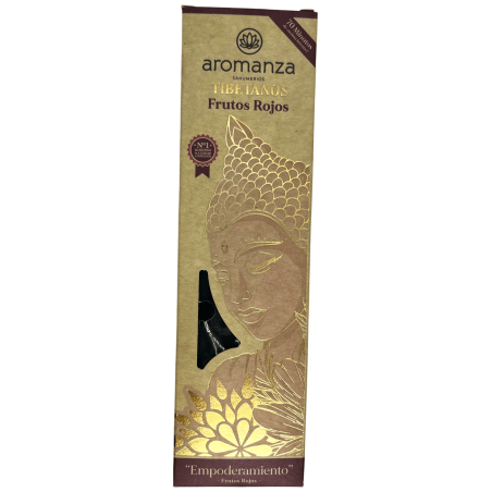 Incenso Tibetano Frutas Vermelhas Empoderamento Incenso Aromanza Argentina - Incenso artesanal 8 bastões extra grossos