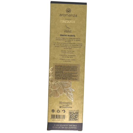 Encens Tibetà Ébano Marfil Equilibri Encens Aromanza Argentina - Sahumerio artesanal 8 varetes extra gruixudes