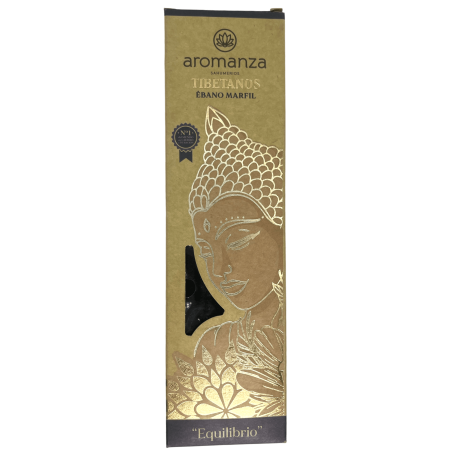 Incienso Tibetano Ébano Marfil Equilibrio Inciensos Aromanza Argentina - Sahumerio artesanal 8 varillas extra gruesas