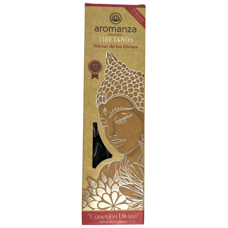 Tămâie tibetană Nectarul zeilor Divine Connection Incense Aromanza Argentina - Arzător de tămâie realizat manual 8 bețe suplimen