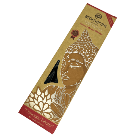 Tămâie tibetană Nectarul zeilor Divine Connection Incense Aromanza Argentina - Arzător de tămâie realizat manual 8 bețe suplimen