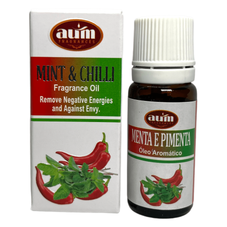 AUM FRAGRANCES Olio profumato Menta e Pepe Elimina le energie negative e contro l'invidia 10ml.
