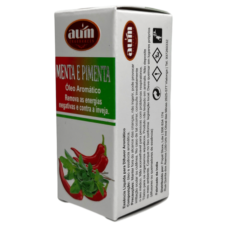 AUM FRAGRANCES Munt- en pepergeurolie Verwijdert negatieve energieën en tegen afgunst 10 ml.
