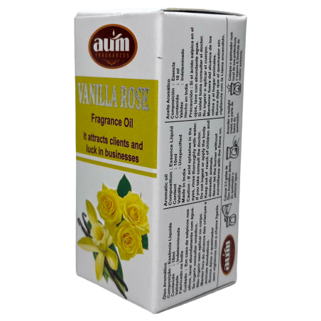 Oli de Fragància Vainilla Rosa AUM FRAGRANCES Atrau Clients i Sort als Negocis 10ml.