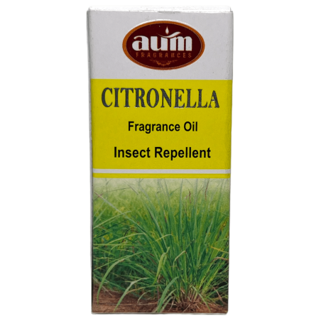 Óleo Fragrância de Citronela AUM FRAGRANCES Repelente de Insetos 10ml.