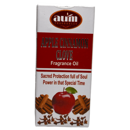 Óleo Fragrância Maçã Canela e Cravo AUM FRAGRANCES Proteção Divina cheia de energia espiritual 10ml.