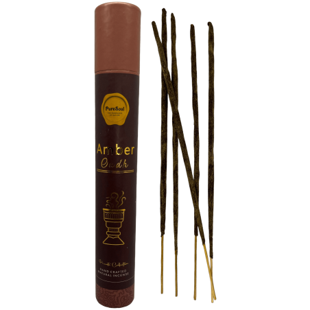 Amber Oudh Incense Pure Soul AUM Fragrances - Tămâie artizanală indiană de înaltă calitate - 25gr.