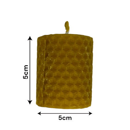 Runde Honigkerze Natürliches Bienenwachs - 5x5cm