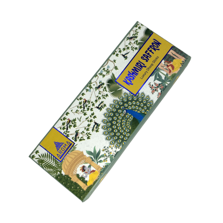 Dhoop Incense Saffron AROMA Fragrances Kashmiri Saffron Luxury Dhoop Sticks - Tibetan Incense 15 bars in gift box
