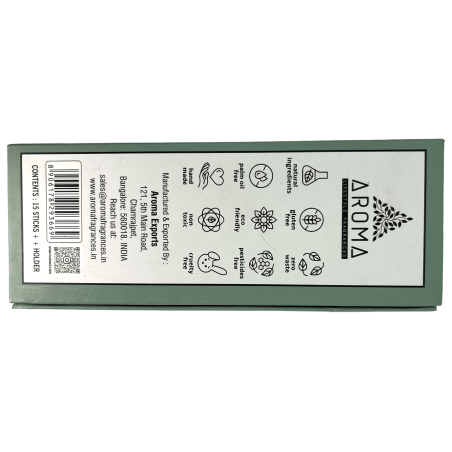 Dhoop Räucherstäbchen Safran AROMA Düfte Kashmiri Safran Luxus Dhoop Sticks - Tibetische Räucherstäbchen 15 Riegel in Geschenkbo