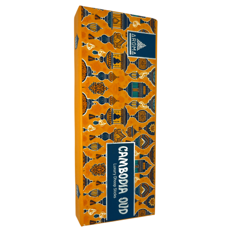 Dhoop Incenso OUD AROMA Fragrances Cambogia Oud Luxury Dhoop Sticks - Incenso tibetano 15 bastoncini in confezione regalo