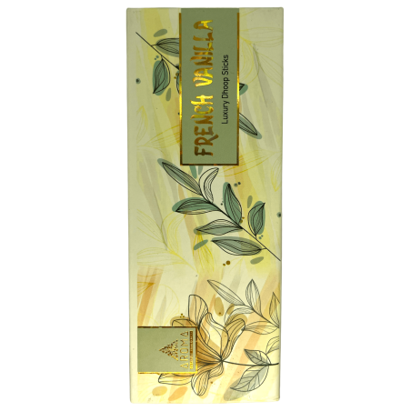 Vanilla Dhoop rökelse AROMA Dofter franska vanilj lyxiga dhoop pinnar - tibetansk rökelse 15 pinnar i presentförpackning