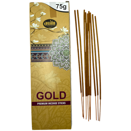 Encens Premium Gold AUM Parfums GOLD Premium Bâtonnets d’encens 75gr.