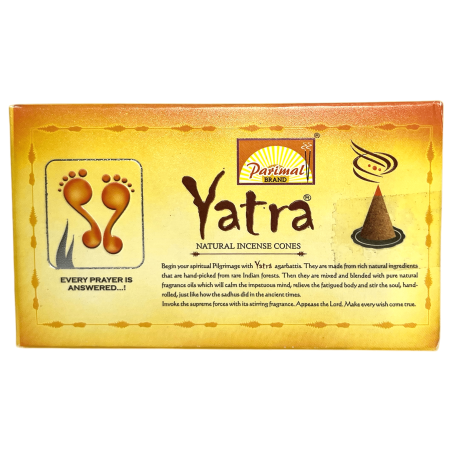 Cones de Incenso Natural Parimal Yatra - Cones de Incenso Natural - Caixa com 10 cones