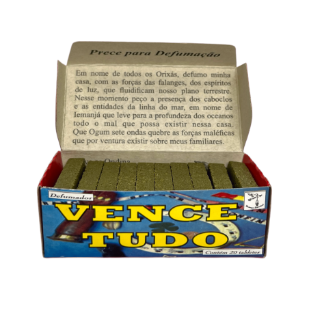 Profumatore Spirituale Vence Tudo Natura Spirituale - Prodotto in Brasile - 20 compresse - Per superare tutti gli ostacoli