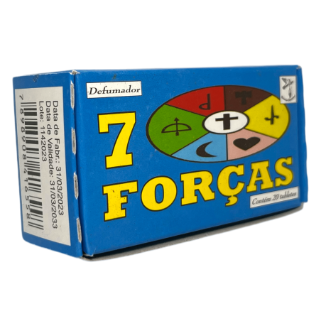 Spiritual Defumador 7 Forces Spiritual Nature - Made in Brazil - 20 tablets - Cleansing, Purification, Unloads Spaces