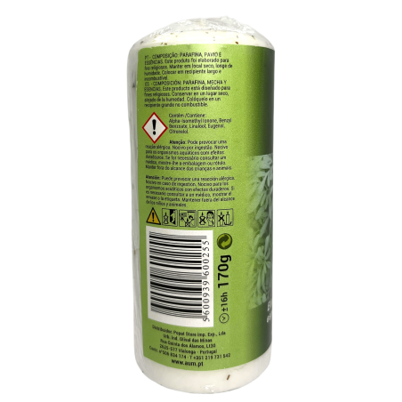 Vela Ruda AUM Fragrances 12x4,8cm - Elimina las malas influencias espirituales y descarga total