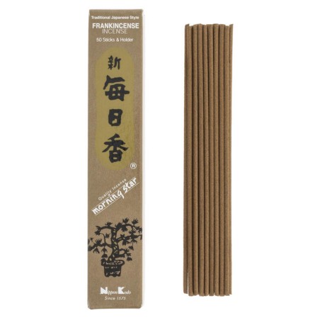 Incenso Giapponese Stella del Mattino Incenso Olibano Chiesa Nippon Kodo (20g) 50 barrette + incensiere