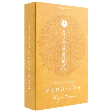 Japansk rökelse Oedo-Koh krysantemum Nippon Kodo - Rökelse i träfodral med rökelsekar - 60 barer