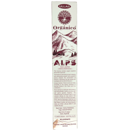Encens Ullas Alps Rock Jasmine - Fait main - Fabriqué en Inde - 100% Naturel - Encens Bio ULLAS Alps